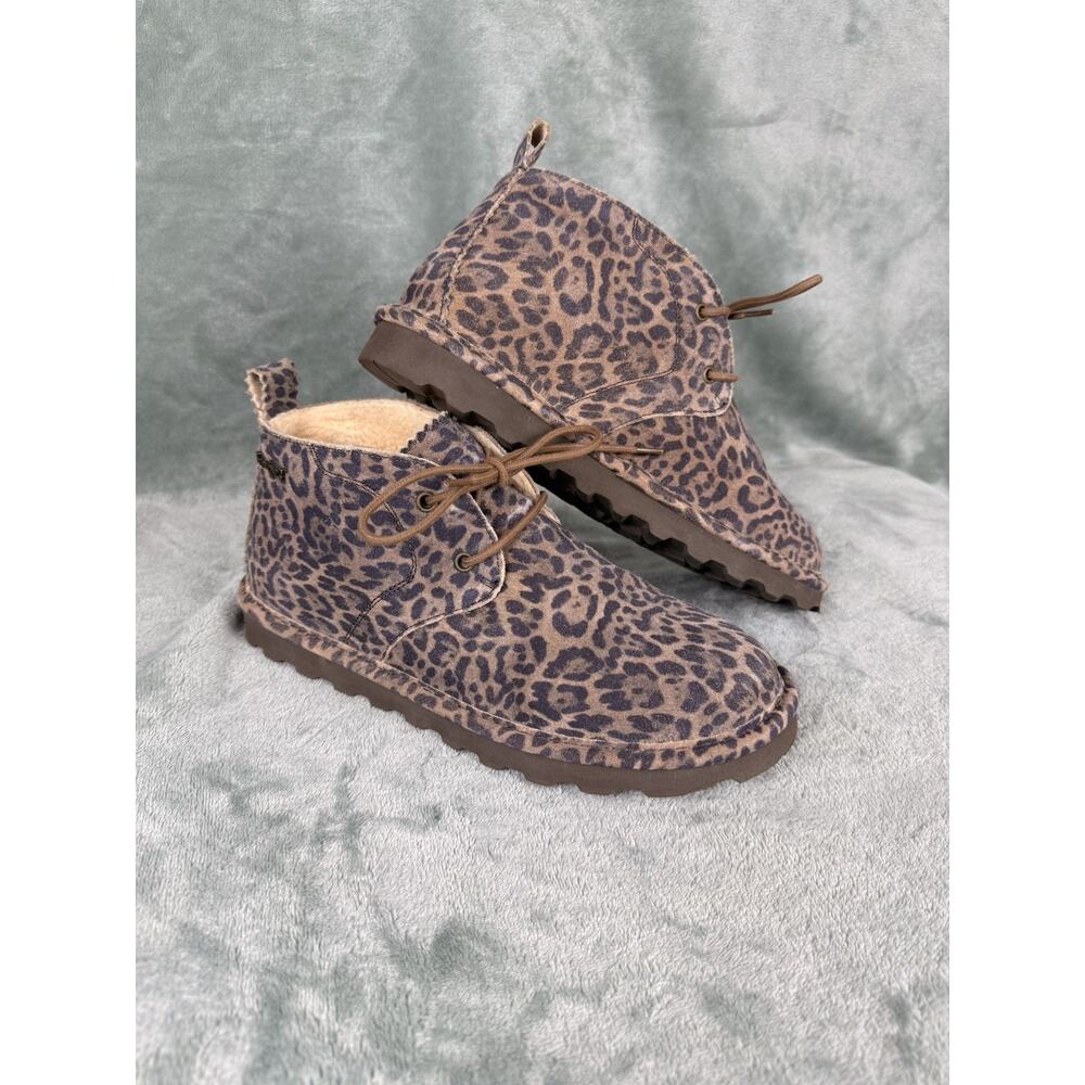 Bearpaw Skye Exotic Leopard Women's Suede Boots 2771W Size 10